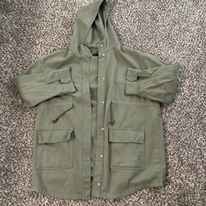 ASOS Maternity hooded parka style jacket in olive green